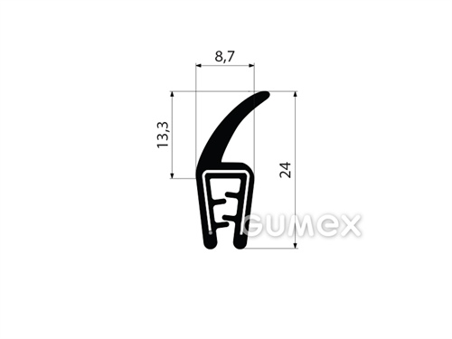 GUMMIPROFIL PIRELI U-FORM MIT FAHNE - DICHTUNG MIT ARMIERUNG - PVC